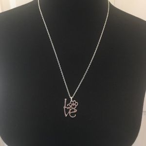 I LOVE DOGS NECKLACE WITH BAG AND STICKER